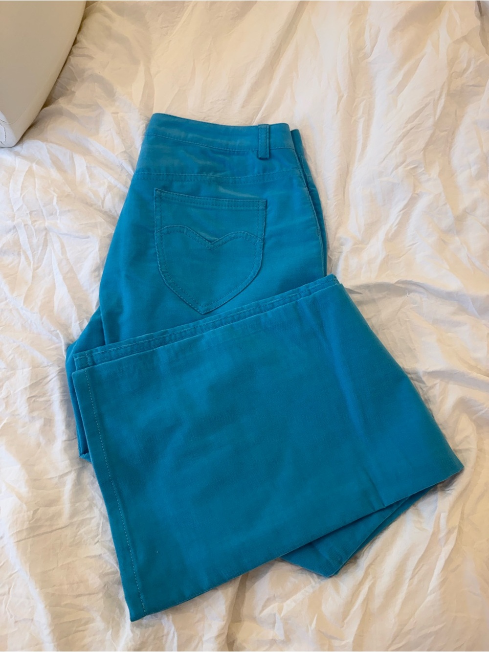 Y2K Escada Sport Corduroy Jeans in Aqua Blue